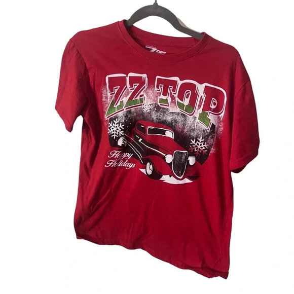 Official Merch | ZZ Top "Happy Holidays"  Band T-Shirt | Size M - Picture 1 of 5